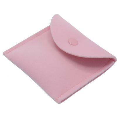 China Custom Printed Velvet Pink Suede Envelope Jewelry Pouch Packaging Bags For Jewelery Jewelry Gift Bag for sale