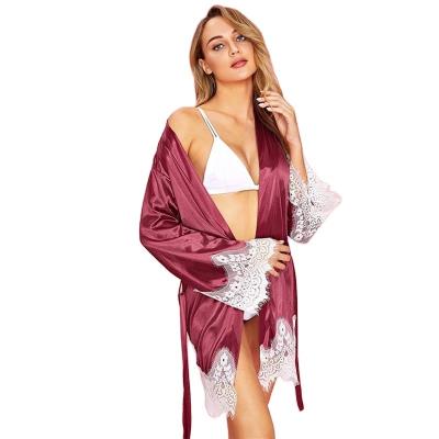 China Breathable Hot Selling Ladies Night Gown Fashion Lace Over Size Pajamas Women Bathrobe Luxury Appeal Pajama Women's Sexy Sleepwear for sale