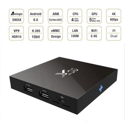 China Mini PC USB de Media Player X96 Android, caixa WiFi 2.4GHz da tevê de UHD Kodi mini Android à venda