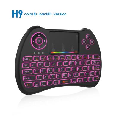 China 2.4GHz mini teclado inalámbrico LED hecho excursionismo, teclado inalámbrico de Bluetooth con el panel táctil en venta