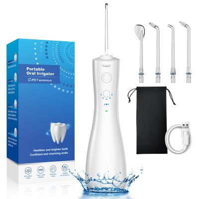 China Outdoor Multifunctional Cordless Waterproof Oral Irrigator Water Dental Manual Flosser Teeth Cleaning Tool for sale