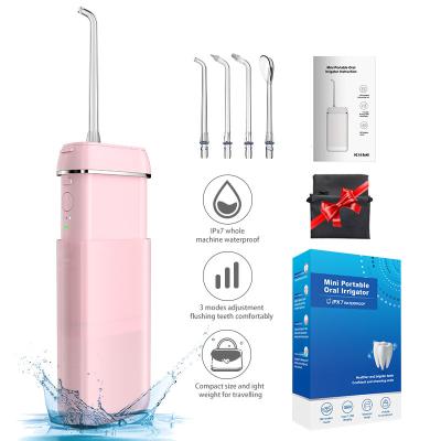 China Home Oral Use Hotel Water Pressure ipx8 Portable Care Water Flosser For Teeth Cleaning for sale