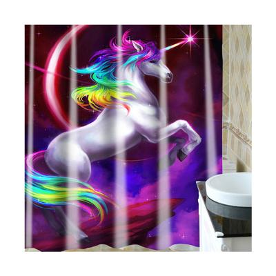 China Viable New Design Kids Unicorn Shower Curtain Printing With Cheapest Price for sale