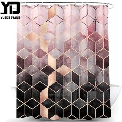 China Sustainable New Style Morden Luxury Minimalist Printing Shower Curtain With Long Life for sale