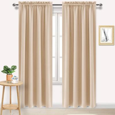 China Modern high quality long shading curtains in thermal insulation for hotel living room for sale