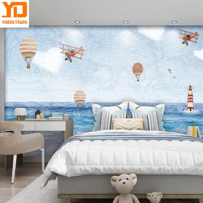 China Live broadcasting school wholesale sales room cartoon wallpaper background non-woven fabric for sale