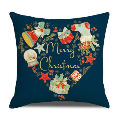 China Portable Merry Christmas Pillowcase Polyester Pillowcase For Living Room And Sofa for sale