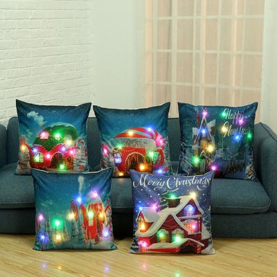 China Anti-pilling Home Decoration Printed Pillow Covers New Year Christmas Printed Pillowcase for sale