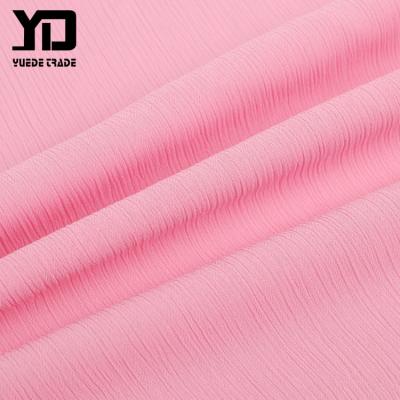 China Breathable Fashionable Home Decoration Fabric Tulle Dress Crepe Chiffon Fabric Wholesale for sale