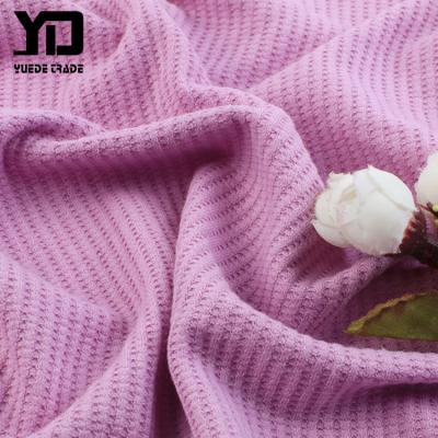 China Hot Selling Fashion Knitted Polyester Cotton Waffle Fabric Dress Apparel Moisture-absorbent Fabric for sale