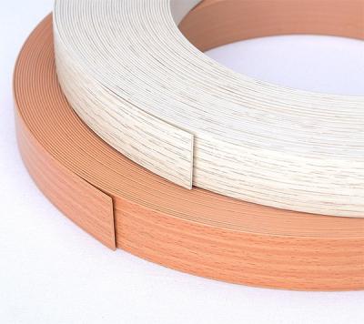 China 1mmx22mm Stitched PVC Edging Strip Home Furniture Quality Dark Edging Good For Board for sale