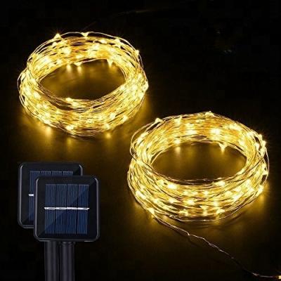 China ON/flash/timer ALWAYS regular factory selling high quality copper wire 10m LED solar string light 100L for sale