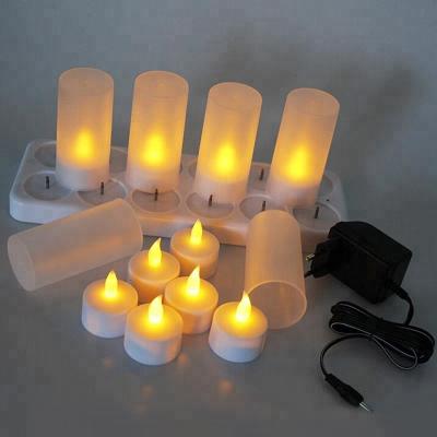 China Home Decoration Tealight Yellow Flickering Flameless Floating LED Tea Light Flameless Candles for sale