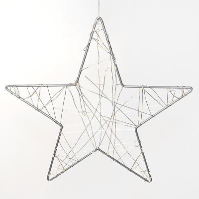 China Holiday Decoration Indoor Outdoor Iron Frame 3aa Battery Instant Lighted Attractive Design Led Star Pattern Light for sale