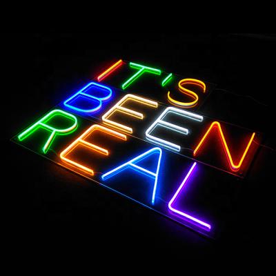 China High Quality OEM Theme Park Unbreakable Words Letters Acrylic Neon Sign for sale