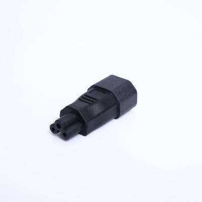 China Commercial Top Quality IEC 320 anceps 3 Pin C14 Male To C5 Power Adapter Connector Plug for sale