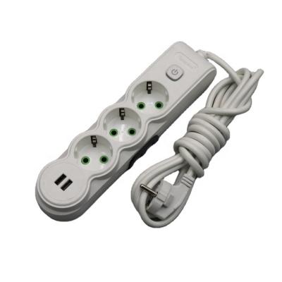 China Home Quality In Two USB Switch German Style Safe White Smart Socket Outlet for sale