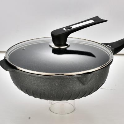 China 2020 Viable Nonstick Aluminum Die Casting Wok for sale