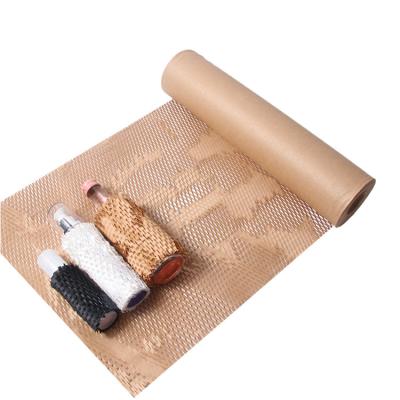 China Strong Adhesive Honeycomb Kraft Paper Honeycomb Cushioning Mesh Cushioning Paper Filling Paper for sale