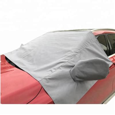 China Car Sun Shade Front Window Shield in 600D Oxford Cotton Back with Mirror Pocket for sale