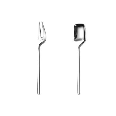 China Sustainable Creative Hanging 304 Stainless Steel Teaspoon Fork Hanging Tableware for sale