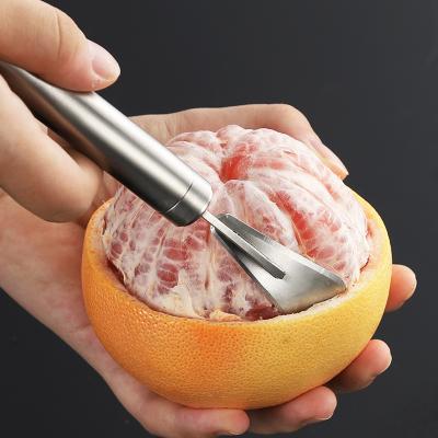 China Sustainable Stainless Steel Lemon Zester Fruit Cutter Orange Peeler Kitchen Instruments Peeler for sale