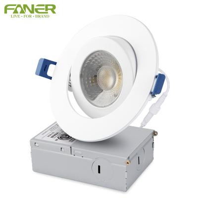 China FANER 4inch 9w eyeball modern dimmable led gimbal recessed ceiling light IC rate etl driver for sale