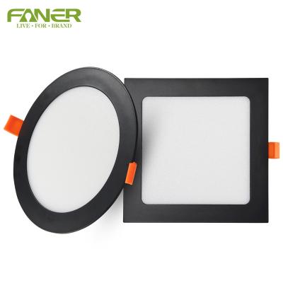 China Modern Black Color 3w 6w 9w 12w 15w 18w 24w LED Series High End Panel Light for sale