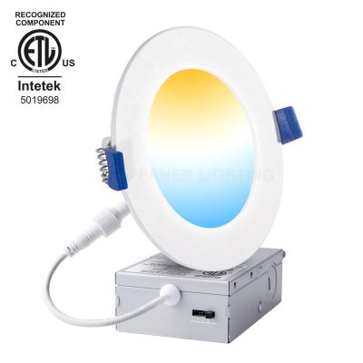 China Modern 4 Inch 9w IC Rating And Damp Slots Led Panel Light Slim Recessed Potlight For Canada Market for sale