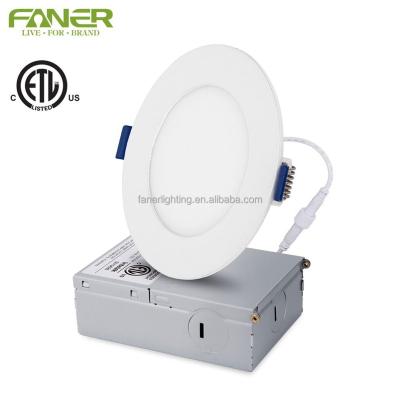 China Modern 4 Inch Square Recessed Dimmable Slim Led Panel Pot Lights With Junction Box for sale