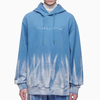 China Anti-pilling Casual Street Wear Tie Dye Acid Washed Cotton French Terry Custom Logo Embroidered Men's Hoodie Sweatshirt Tracksuit for sale