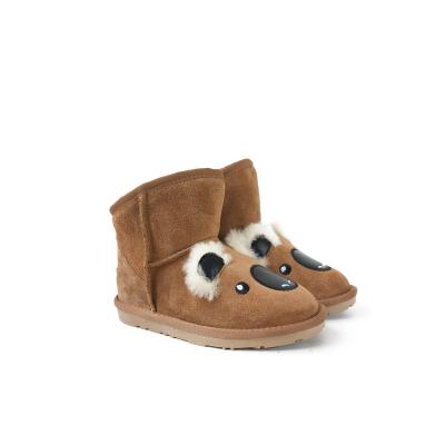 China Breathable Kids Fashion Cute Koala Bear Upper Warm Shoes Boots Plush Simplicity Non-slip Snow Boots For Kids for sale