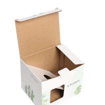 China Wholesale high quality custom cheap folding corrugated thick corrugated storage box recyclable with window for sale