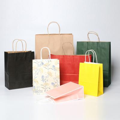 China Biodegradable Hot Sale Custom Food Packaging Brown Paper Bag Buying Goods Sale Packaging Logo Printed Cheap Recycled Goods Take Away In Stock for sale