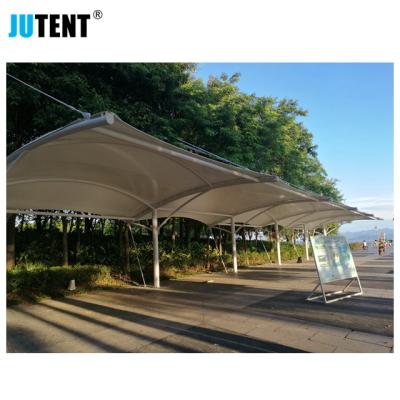 China Luxury Woven Fabric Design Membrane Structure Large Shade Sails Car Sun Shade Wind Sail White Shade for sale