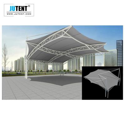 China Parking Shed Premium Quality Jutent PVC Fabric Car Parking Canopy Awning Aluminum Structure For Sale for sale