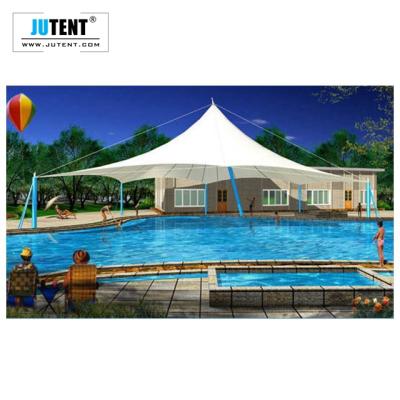 China Waterproof and Sun Shade UV-Resistance Waterproof Fireproof Roof For Swimming Pool Sail Canvas Cover Design for sale