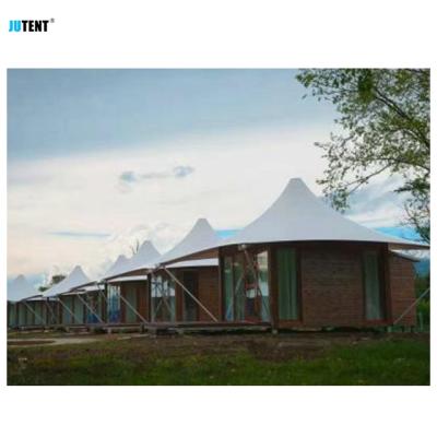 China Waterproof Hotel Resort Tent ISO Certificate Structure Membrane Structure Hotel Tensile Tent for sale