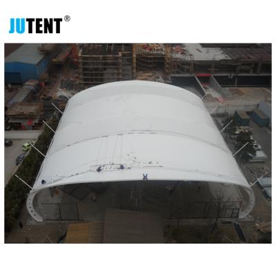 China Camouflage / Field Game ETFE Shade Structures Basketball Court Iron Price Shade Steel Structure for sale