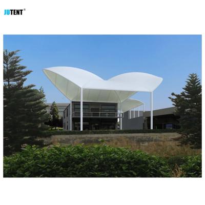 China Architecture Waterproof Fire Retardant Modular High Tensile Umbrella UV-Resistance Membrane Tensile Structure for sale