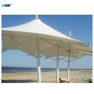 China Outdoor Beach High Tensile Umbrella Tent Structure Membrane Polyester Jutent Fabric Shade for sale