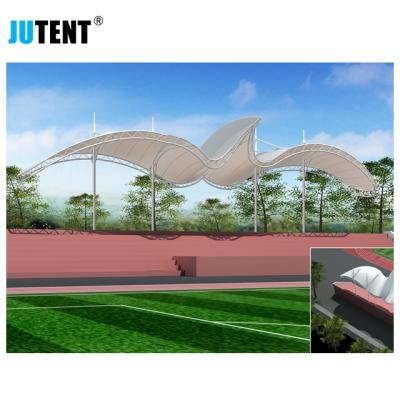 China Waterproof flame retardant PVC membrane structure UV-resistance membrane tension structure for stage stadium tent membrane structure for sale