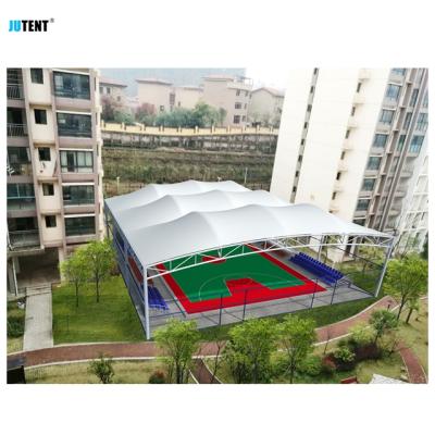 China Woven Fabric PVDF / ETFE Fabric Roof Shade For Stadium Sun Shade For Roof Fabric Tensile Structure for sale