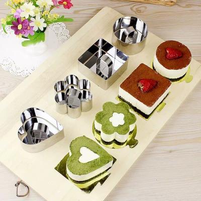 China Sustainable Bakest Mini Stainless Steel Heart Triangle Cake Mold Mousse Cake Mold for sale