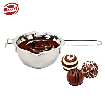 China Sustainable Hot Sales Nickel Free Chocolate Crucible Chocolate Stainless Steel Melting Bowl for sale