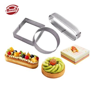 China Bakest 304 Stainless Steel Stocked Dessert Mousse Cake Mold Tart Ring Chocolate Cake Mold for sale