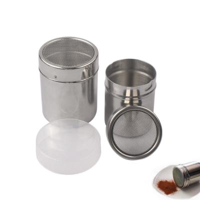 China Sustainable Bakest Wholesaler Stainless Steel Salt Shaker Flour Lid Condiment Seasoning Tools for sale