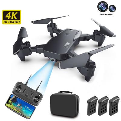 China 4k drone show light mode drone motor radio control toys brushless foldable dual wifi camera headless foldable drone for sale