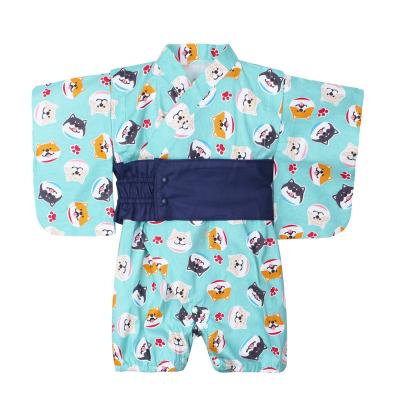 China 100% Cotton Baby Clothes Summer Cotton Kimono Organic Japanese Short Sleeve Romper Custom Label for sale