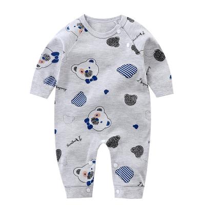 China Casual Modern Baby Turtleneck Cotton Cartoon Jumpsuit Baby Clothes Bear Print Organic Cotton Baby Romper Parrotic Romper Ba for sale